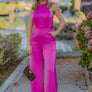 On The Town Jumpsuit - Pink