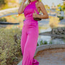 On The Town Jumpsuit - Pink