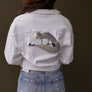 Bite Me - White Denim Jacket