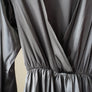 Black Silk Romper Long Sleeve