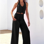 Girl Talk Jumpsuit - Black