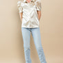 Tell Me Later Satin Shirt - Gold
