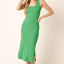 Out Of The Woods Midi Dress - Green
