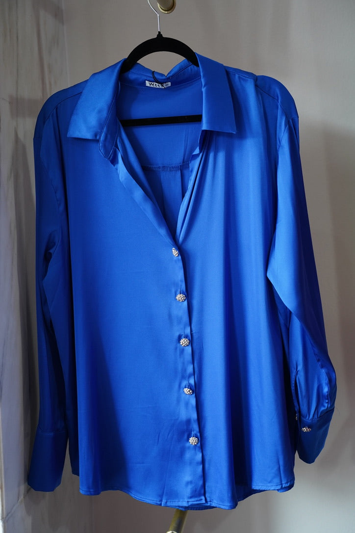 Perfect Silk Top - Blue