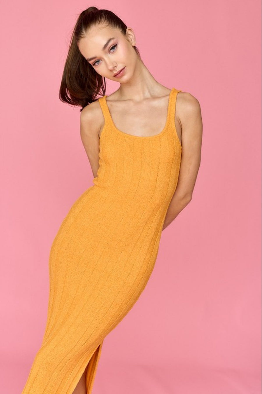 Sun Kissed Midi Dress - Orange