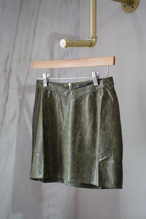 Green Snake Skin Skirt