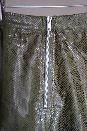 Green Snake Skin Skirt