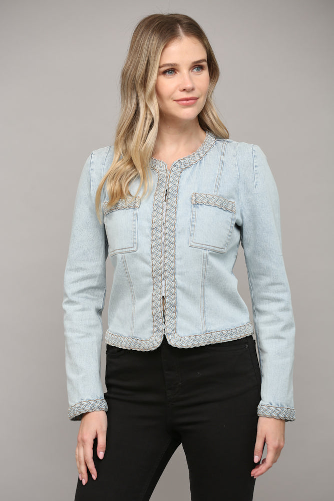 Braided Denim Jacket