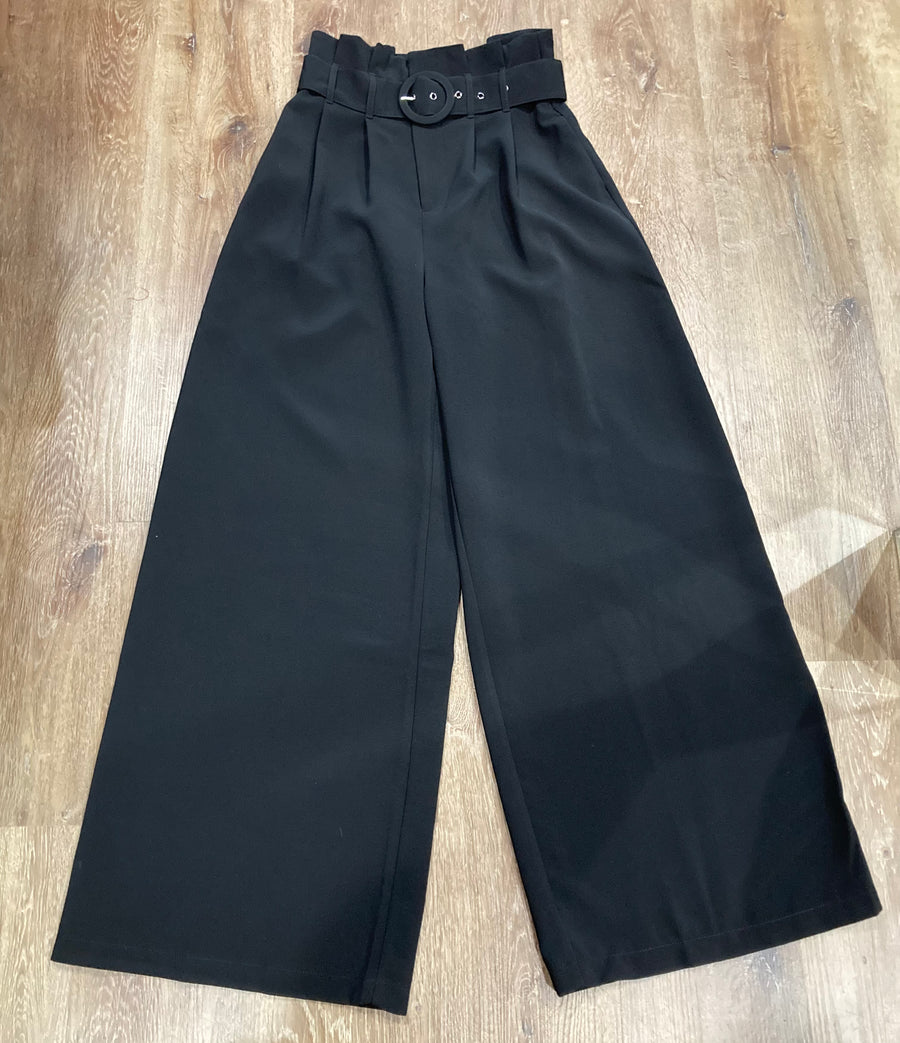 Black long wide pants