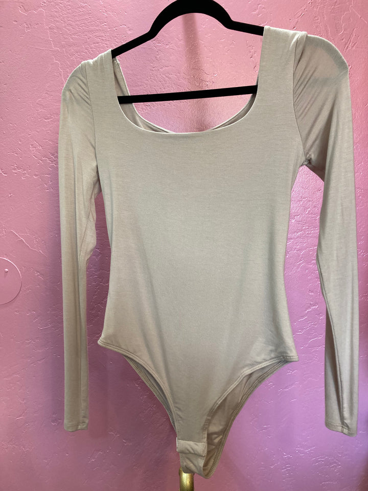 Long sleeve Brown Bodysuit