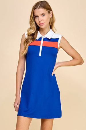 Cross Court Active Dress - Blue