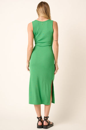 Out Of The Woods Midi Dress - Green