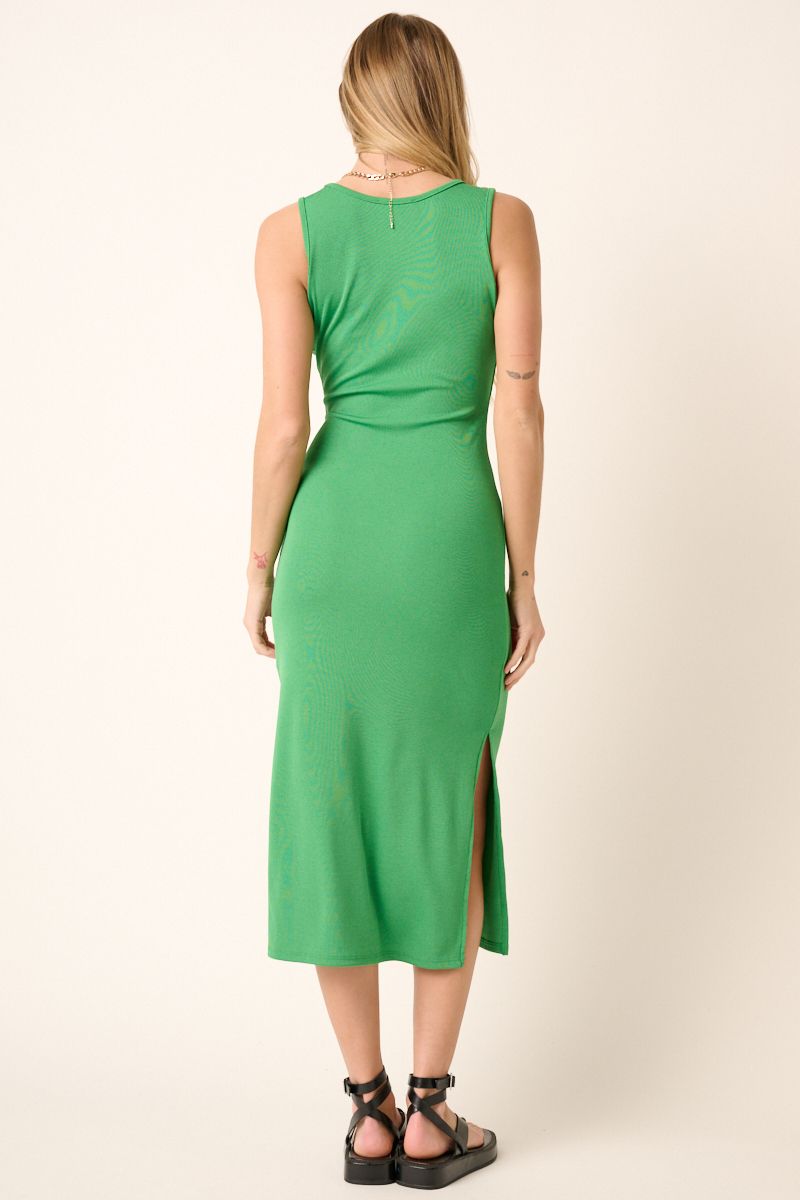 Out Of The Woods Midi Dress - Green