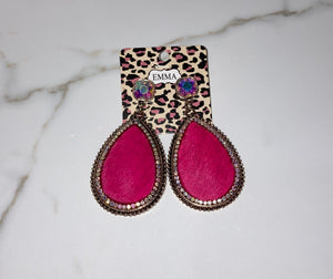 Emma pink drop earrings