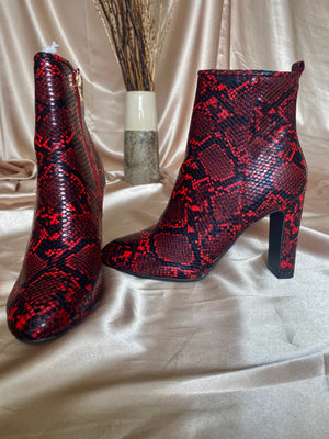 Red Snake Booties