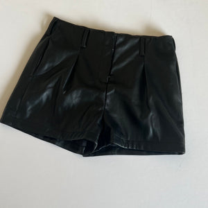 Black Leather Shorts